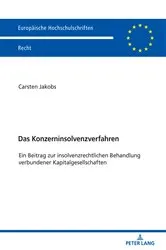 Book cover of Das Konzerninsolvenzverfahren by Carsten Jakobs