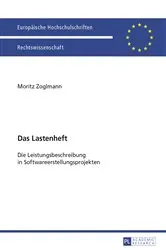 Book cover of Das Lastenheft by Moritz Zoglmann