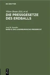 Book cover of Das luxemburgische Preßrecht by Unknown