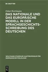 Book cover of Das nationale und das europäische Modell in der Sprachgeschichtsschreibung des Deutschen by Unknown