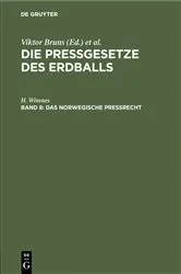 Book cover of Das norwegische Preßrecht by Unknown