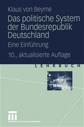 Book cover of Das politische System der Bundesrepublik Deutschland (10th ed.) by Klaus von Beyme