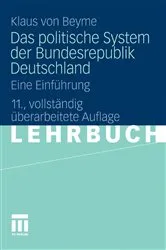 Book cover of Das politische System der Bundesrepublik Deutschland (11th ed.) by Klaus von Beyme