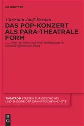 Book cover of Das Pop-Konzert als para-theatrale Form by Christian Jooß-Bernau