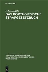 Book cover of Das portugiesische Strafgesetzbuch by F. Zander