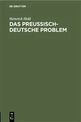 Book cover of Das preußisch-deutsche Problem by Heinrich Held