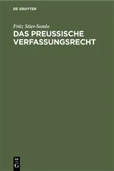 Book cover of Das Preußische Verfassungsrecht by Unknown