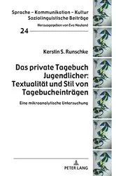 Book cover of Das private Tagebuch Jugendlicher: Textualitaet und Stil von Tagebucheintraegen by Eva Neuland