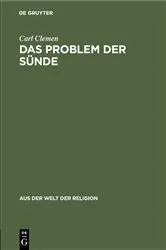 Book cover of Das Problem der Sünde by Carl Clemen