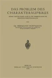 Book cover of Das Problem des Charakteraufbaus by Hermann Hoffmann