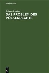 Book cover of Das Problem des Völkerrechts by Robert Redslob