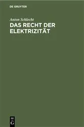 Book cover of Das Recht der Elektrizität by Unknown
