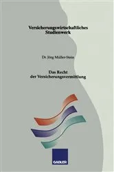Book cover of Das Recht der Versicherungsvermittlung (2nd ed.) by Jörg Müller-Stein