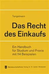 Book cover of Das Recht des Einkaufs by Curt Tengelmann