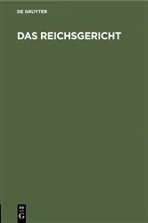 Book cover of Das Reichsgericht by Unknown