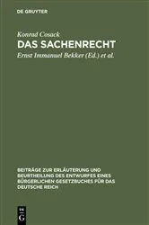 Book cover of Das Sachenrecht by Unknown