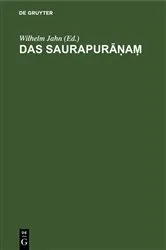 Book cover of Das Saurapurāṇaṃ by Wilhelm Jahn