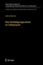 Book cover of Das Schädigungsverbot im Völkerrecht by Jelena Bäumler