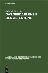 Book cover of Das Seedarlehen des Altertums by Heinrich Sieveking