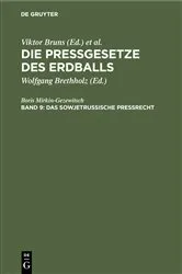 Book cover of Das sowjetrussische Preßrecht by Unknown