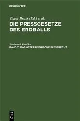 Book cover of Das österreichische Preßrecht by Unknown