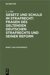 Book cover of Das Strafgesetz by L. v. Bar