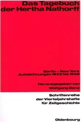 Book cover of Das Tagebuch der Hertha Nathorff by Wolfgang Benz