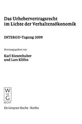 Book cover of Das Urhebervertragsrecht im Lichte der Verhaltensökonomik by Unknown