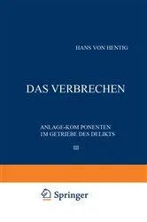 Book cover of Das Verbrechen III by Hans v. Hentig