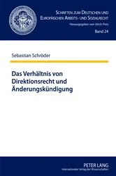Book cover of Das Verhaeltnis von Direktionsrecht und Aenderungskuendigung by Ulrich Preis