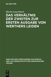 Book cover of Das Verhältnis der zweiten zur ersten Ausgabe von Werthers Leiden by Martin Lauterbach