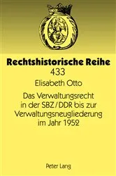 Book cover of Das Verwaltungsrecht in der SBZ/DDR bis zur Verwaltungsneugliederung im Jahr 1952 by Gerhard Lingelbach