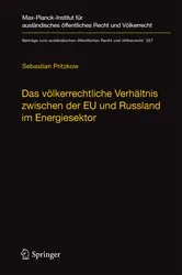 Book cover of Das völkerrechtliche Verhältnis zwischen der EU und Russland im Energiesektor by Sebastian Pritzkow