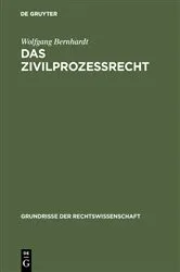 Book cover of Das Zivilprozeßrecht (3rd ed.) by Wolfgang Bernhardt