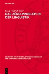 Book cover of Das Zéro-Problem in der Linguistik by Georg Friedrich Meier