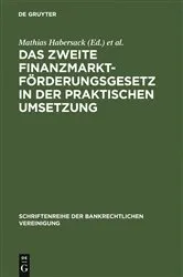 Book cover of Das Zweite Finanzmarktförderungsgesetz in der praktischen Umsetzung by Unknown