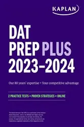 Book cover of DAT Prep Plus 2023-2024 by Kaplan Test Prep