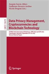 Book cover of Data Privacy Management, Cryptocurrencies and Blockchain Technology by Joaquin Garcia-Alfaro