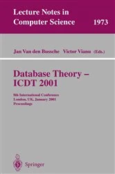 Book cover of Database Theory - ICDT 2001 by Jan Van den Bussche