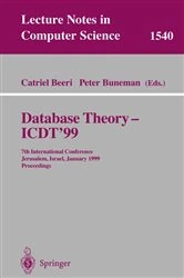 Book cover of Database Theory - ICDT'99 by Catriel Beeri