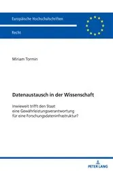 Book cover of Datenaustausch in der Wissenschaft by Miriam Tormin