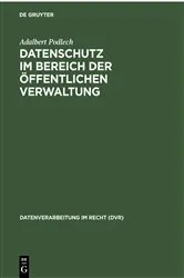 Book cover of Datenschutz im Bereich der öffentlichen Verwaltung by Adalbert Podlech