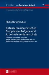 Book cover of Datenscreening zwischen Compliance-Aufgabe und Arbeitnehmerdatenschutz by Rüdiger Krause