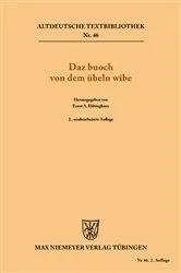 Book cover of Daz buoch von dem übeln wîbe (2nd ed.) by Ernst A. Ebbinghaus
