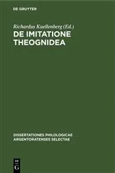 Book cover of De Imitatione Theognidea by Richardus Kuellenberg