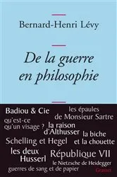 Book cover of De la guerre en philosophie by Bernard-Henri Lévy