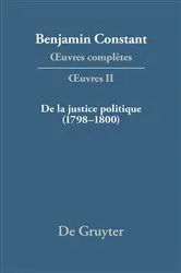 Book cover of De la Justice politique (1798–1800), d'aprés l'«Enquiry Concerning Political Justice» de William Godwin by Lucia Omacini