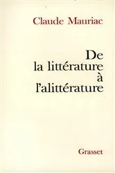Book cover of De la littérature à l'alittérature by Unknown