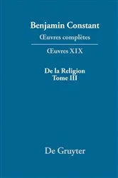 Book cover of De la Religion, considérée dans sa source, ses formes et ses développements, Tome III by Kurt Kloocke