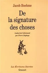 Book cover of De la signature des choses by Jakob Böhme